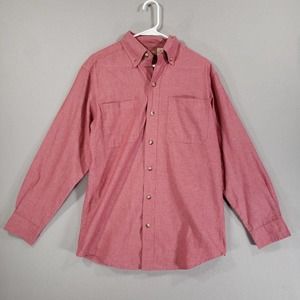 Backpacker Shirt Mens M Red Long Sleeve Button Down Cotton Blend